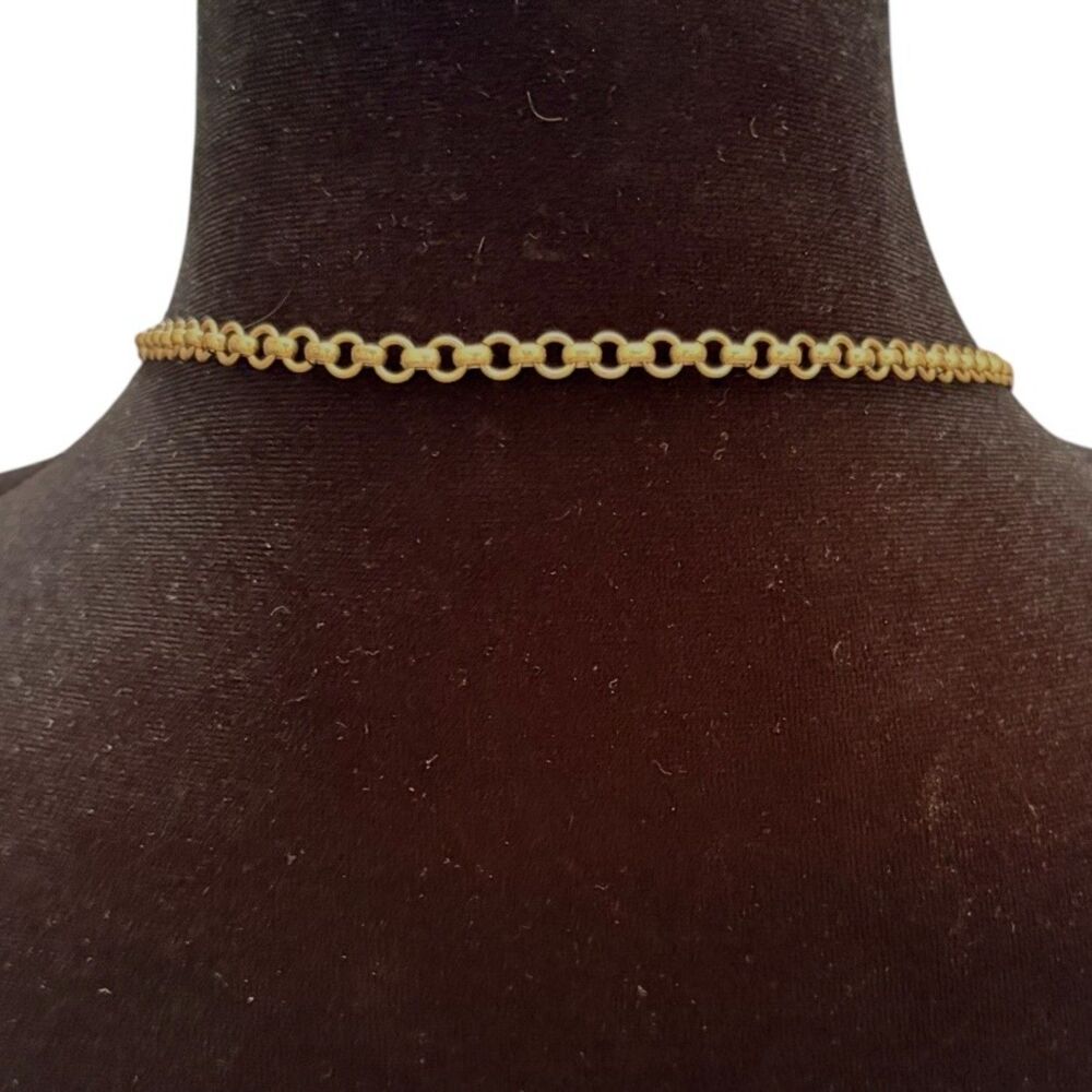 Stella & Dot Havana Boho Pendant Statement Necklace Gold Tone Cream Resin - Picture 10 of 10